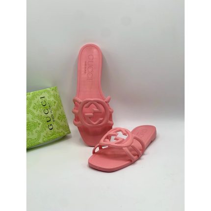 GUCCI INTERLOCKING PINK G SLIDE