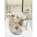 JIMMY CHOO SACORA CAVIAR GLITTER CRYSTAL EMBELLISED