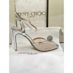 JIMMY CHOO SACORA CAVIAR GLITTER CRYSTAL EMBELLISED