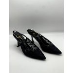 LOUIS VUITTON SLING BACK BLACK HEEL
