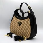 PRADA CROSSBODY BAG BLACK/WHITE/BROWN - Image 3