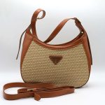 PRADA CROSSBODY BAG BLACK/WHITE/BROWN - Image 2