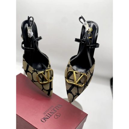 VALENTINO GARAVANI HEEL BEIGE BLACK