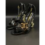 SAINT LAURENT BLACK GOLDEN HEEL