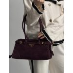 PRADA BONNIE MEDIUM SUEDE SHOULDER BAG