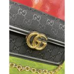 GUCCI GO SMALL BLACK GG CANVAS SHOULDER BAG