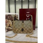GUCCI JACKIE NOTTE BROWN MINI BAG CRYSTAL EMBELLISHED