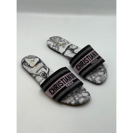 CHRISTIAN DIOR BLACK-PURPLE DWAY SLIDE