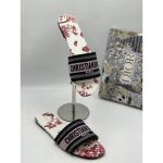 CHRISTIAN DIOR RED-BLACK DWAY SLIDE