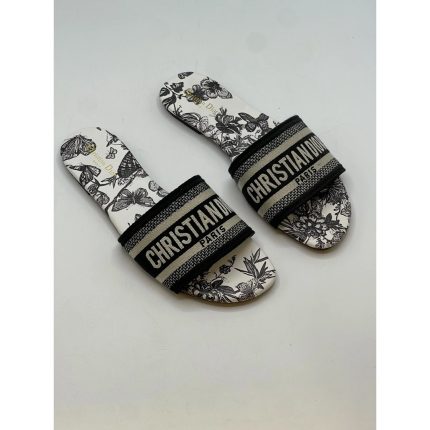 CHRISTIAN DIOR GREY-WHITE DWAY SLIDE