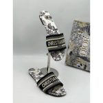 CHRISTIAN DIOR GREY-WHITE DWAY SLIDE