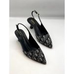 DIOR J'ADIOR SLINGBACK GREY BLACK OBLIQUE