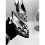 DIOR J'ADIOR SLINGBACK WHITE BLACK OBLIQUE