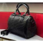 CHRISTIAN LOUBOUTIN BLACK PALOMA MEDIUM TOP HANDLE BAG