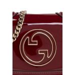 GUCCI ROSSO ANCORA PATENT SMALL GG BLONDIE SHOULDER BAG
