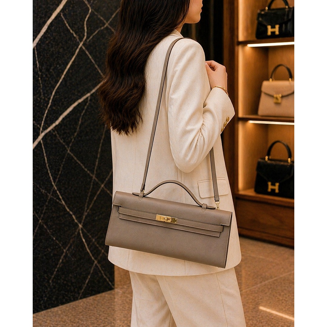 HERMES KELLY CUT CLUTCH RECTANGULAR BAG