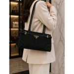 PRADA BONNIE MEDIUM SUEDE SHOULDER BAG