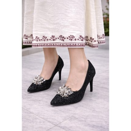 JIMMY CHOO CINDERELLA CRYSTAL BLACK HEEL