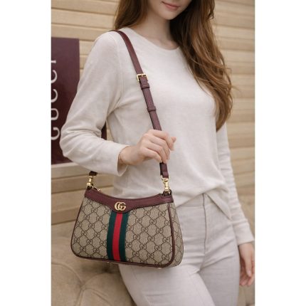GUCCI GG MONOGRAM OPHIDIA SMALL SHOULDER BAG