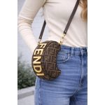 FENDI GRAPHY MINI HOBO FENDI LETTER SHOULDER BAG