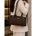 PRADA BONNIE MEDIUM SUEDE SHOULDER BAG