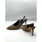 GUCCI GG SLING BACK MONOGRAM GREEN BLACK