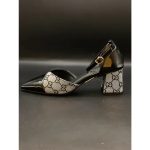 GUCCI GG SLING BACK MONOGRAM BLACK GREEN