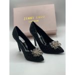 JIMMY CHOO CINDERELLA CRYSTAL EMBELLISHED BLACK HEEL
