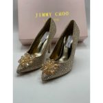 JIMMY CHOO CINDERELLA CRYSTAL GOLDEN HEEL