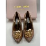 JIMMY CHOO CINDERELLA CRYSTAL ROSE GOLD HEEL