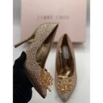 JIMMY CHOO CINDERELLA CRYSTAL ROSE GOLD HEEL