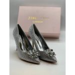 JIMMY CHOO CINDERELLA CRYSTAL SILVER HEEL