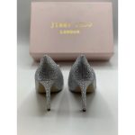 JIMMY CHOO CINDERELLA CRYSTAL SILVER HEEL
