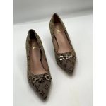 LOUIS VUITTON MONOGRAM PATTERN BEIGE PUMPS