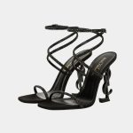 YSL OPYUM 110 CRYSTAL EMBELLISHED BLACK HEEL
