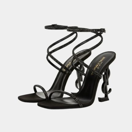 YSL OPYUM 110 CRYSTAL EMBELLISHED BLACK HEEL